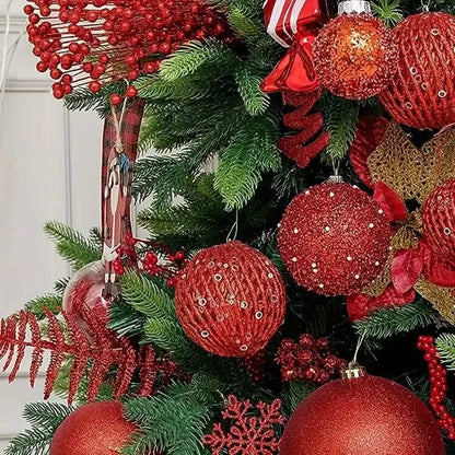12-Piece Set: Large Sparkling Glittering Sequins Foam Ball Ornaments - A-1 Thread Vault