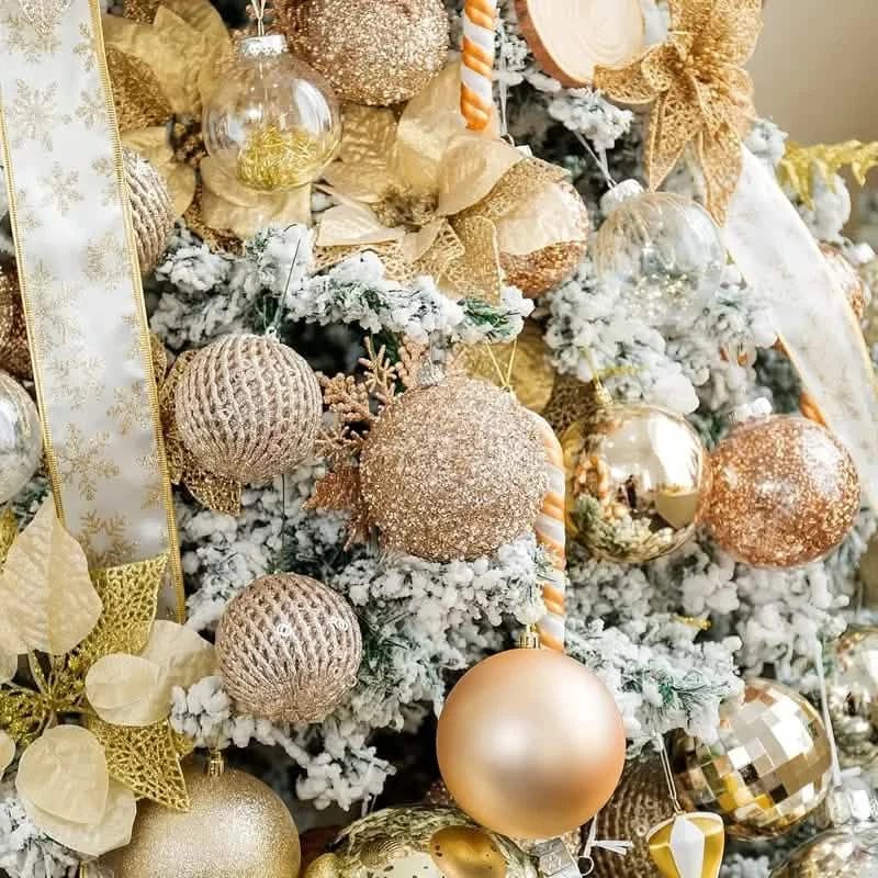 12-Piece Set: Large Sparkling Glittering Sequins Foam Ball Ornaments - A-1 Thread Vault