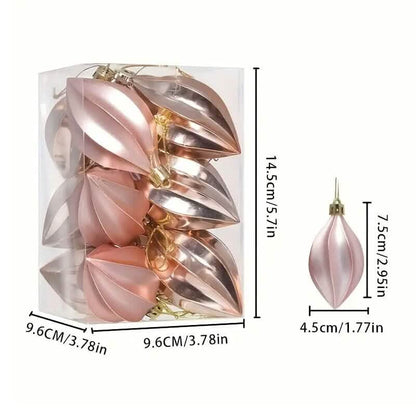 12-Pieces: Christmas Tree Pendant Decorations - A-1 Thread Vault