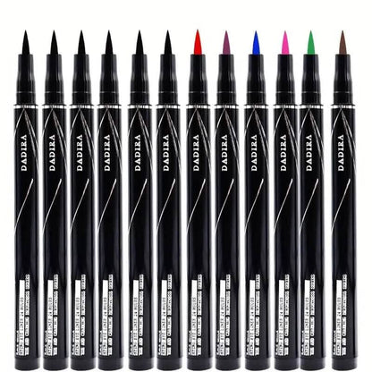 12-Pieces: Luxurious Waterproof Long-Wearing Liquid Eyeliner Set - A-1 Thread Vault