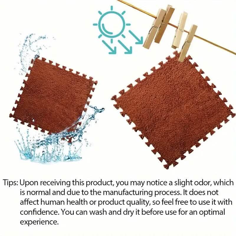 12-Pieces: Patchwork Carpet Full Floor Mat - A-1 Thread Vault