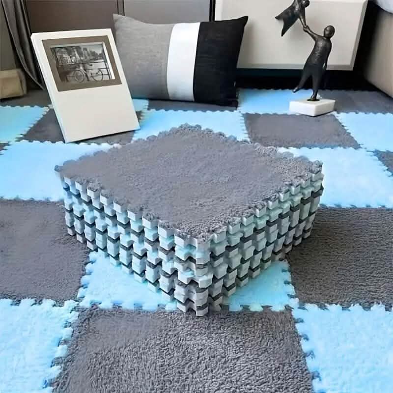 12-Pieces: Patchwork Carpet Full Floor Mat - A-1 Thread Vault