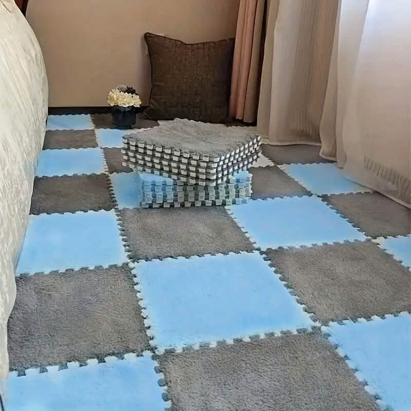 12-Pieces: Patchwork Carpet Full Floor Mat - A-1 Thread Vault