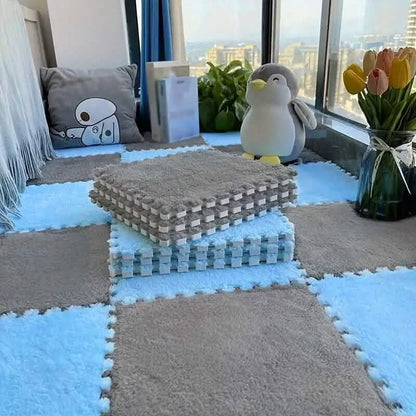 12-Pieces: Patchwork Carpet Full Floor Mat - A-1 Thread Vault