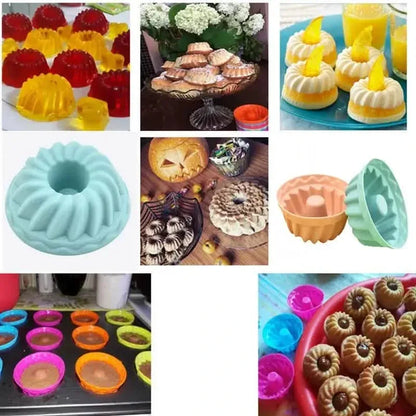 12-Pieces: Silicone Heritage Bundtlette Cake Mold - A-1 Thread Vault