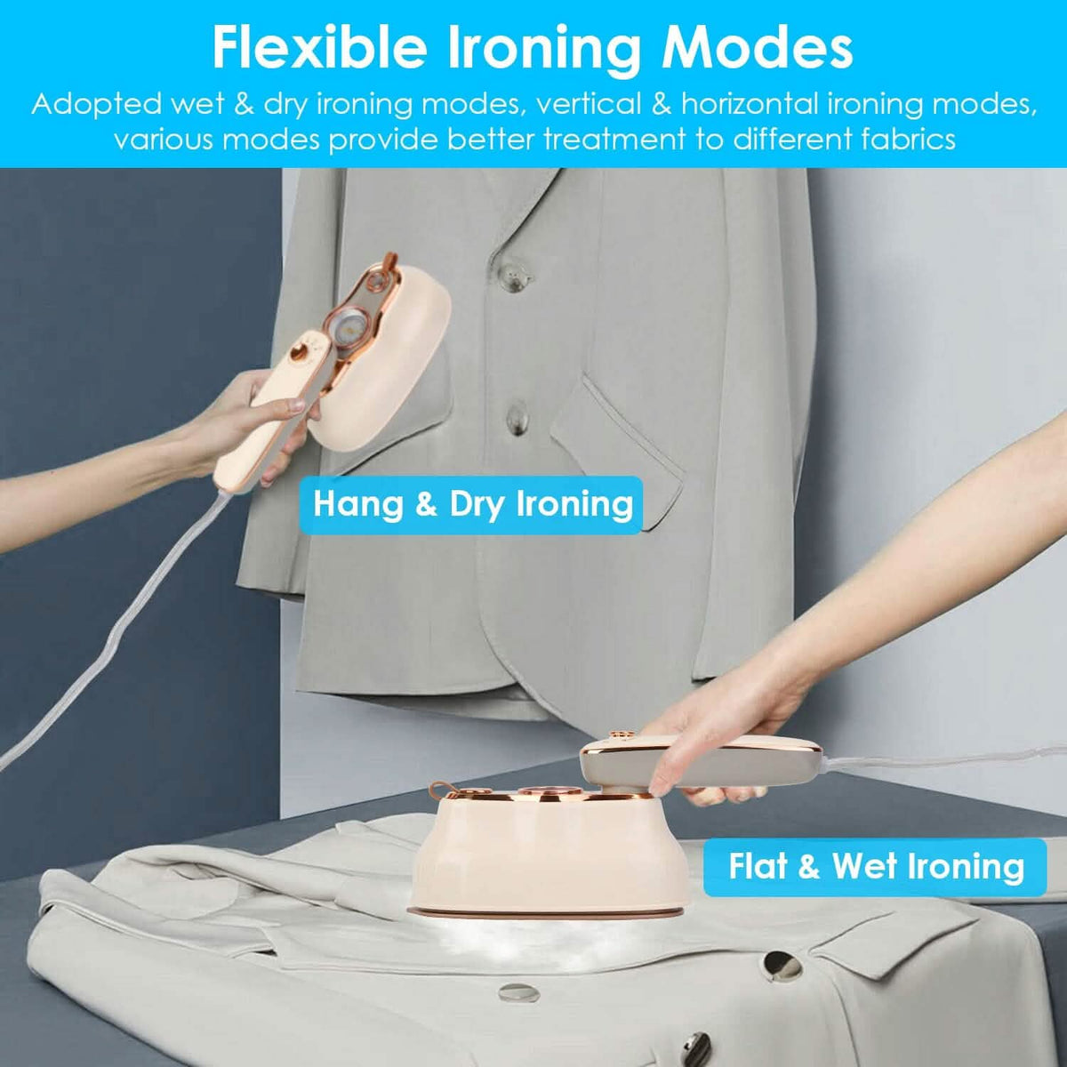 1200W Foldable Handheld Clothes Iron Steamer - A-1 Thread Vault
