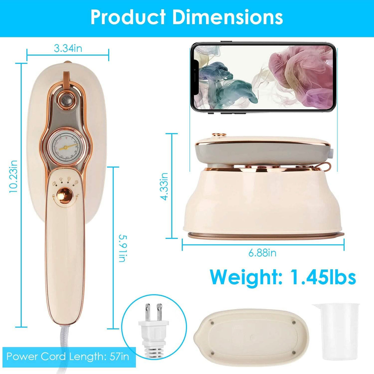 1200W Foldable Handheld Clothes Iron Steamer - A-1 Thread Vault