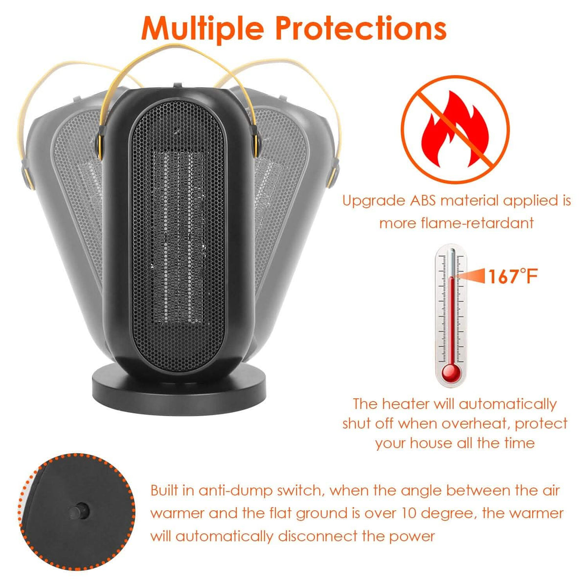 1200W Portable Electric Fan Heater - A-1 Thread Vault