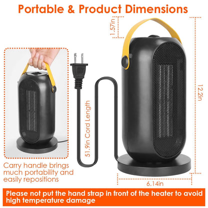 1200W Portable Electric Fan Heater - A-1 Thread Vault