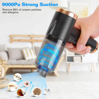 120W 9000PA Cordless Handheld Car Vacuum Cleaner with Searchlight - A-1 Thread Vault