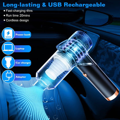 120W 9000PA Cordless Handheld Car Vacuum Cleaner with Searchlight - A-1 Thread Vault