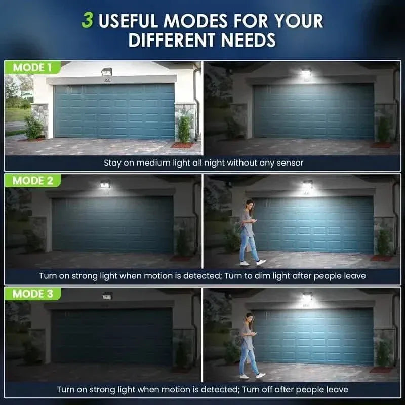 126 LED Solar Outdoor Lights Cold White Motion Sensor 270° Wide Angle Lighting Security Solar Powered Flood Lights - A-1 Thread Vault