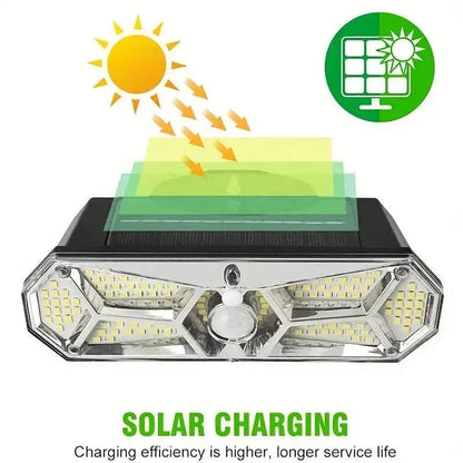 126 LEDs Portable Solar Security Lights, IP65 Waterproof Wireless Exterior Flood Light Detected Light - A-1 Thread Vault