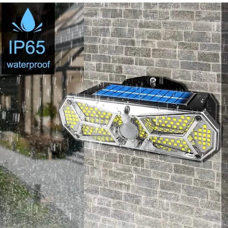 126 LEDs Portable Solar Security Lights, IP65 Waterproof Wireless Exterior Flood Light Detected Light - A-1 Thread Vault