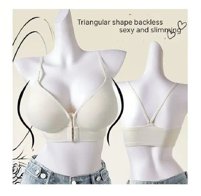 12cm Thickened Front Closure Push Up Bra - Ultra Thick Padded Lift for Small Chest, Deep Plunge Sexy Lingerie - A-1 Thread Vault
