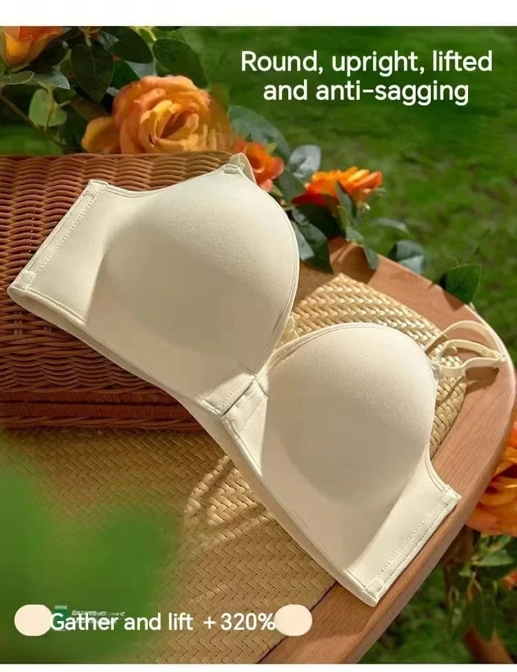 12cm Thickened Front Closure Push Up Bra - Ultra Thick Padded Lift for Small Chest, Deep Plunge Sexy Lingerie - A-1 Thread Vault