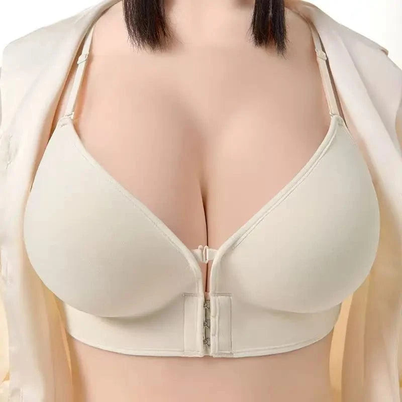 12cm Thickened Front Closure Push Up Bra - Ultra Thick Padded Lift for Small Chest, Deep Plunge Sexy Lingerie - A-1 Thread Vault