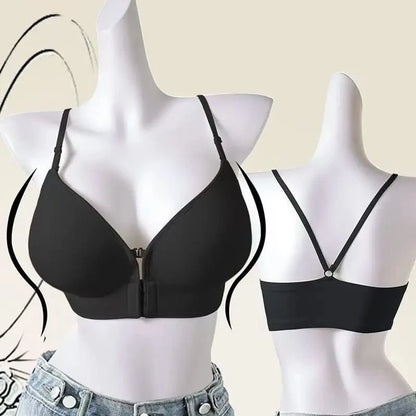 12cm Thickened Front Closure Push Up Bra - Ultra Thick Padded Lift for Small Chest, Deep Plunge Sexy Lingerie - A-1 Thread Vault