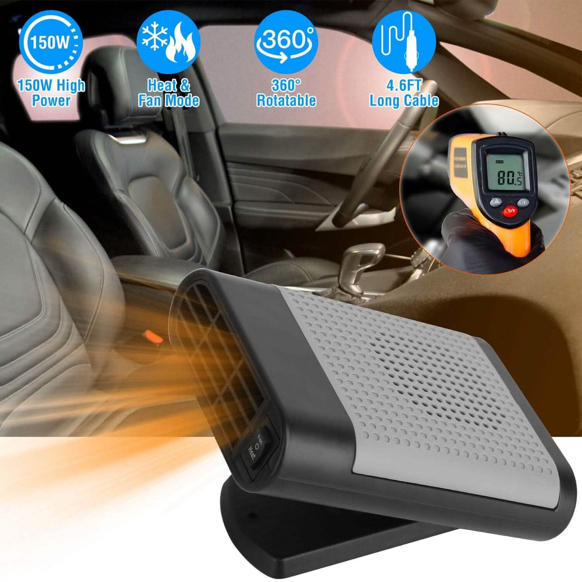 12V 150W Portable Car Heater - A-1 Thread Vault