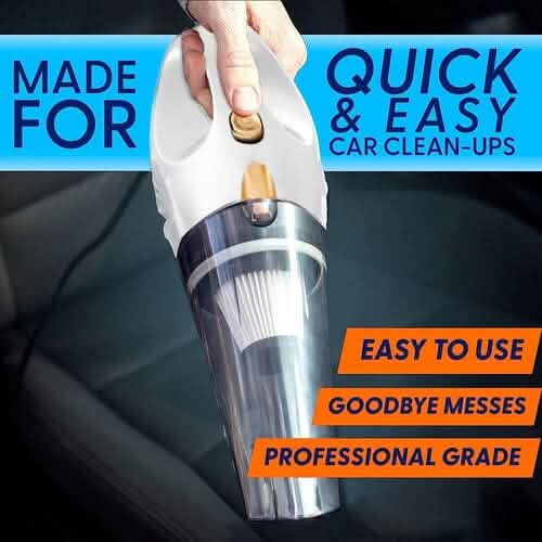 12V High Power Handheld Car Vacuum with 16Ft Cord, Attachments & Bag - A-1 Thread Vault