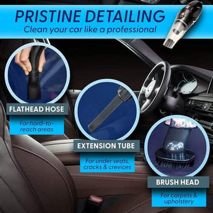 12V High Power Handheld Car Vacuum with 16Ft Cord, Attachments & Bag - A-1 Thread Vault