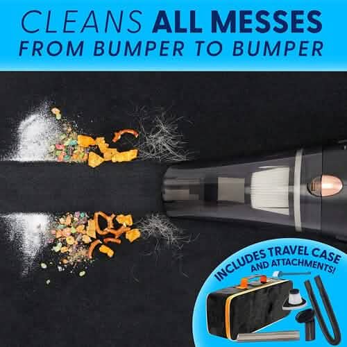 12V High Power Handheld Car Vacuum with 16Ft Cord, Attachments & Bag - A-1 Thread Vault