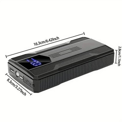12V Ultra-Portable Car Battery Jump Starter with Advanced Smart Clip & Intuitive LCD Display - A-1 Thread Vault