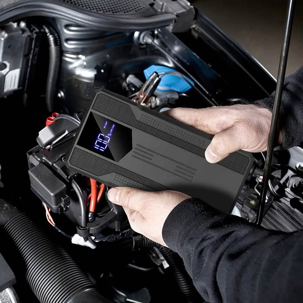 12V Ultra-Portable Car Battery Jump Starter with Advanced Smart Clip & Intuitive LCD Display - A-1 Thread Vault