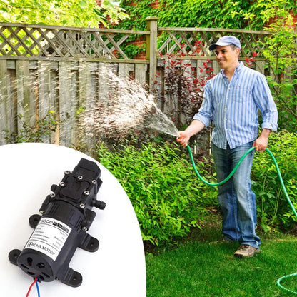 12V Water Pump with 2 Hose Clamps 123PSI Self Priming Sprayer Pump - A-1 Thread Vault