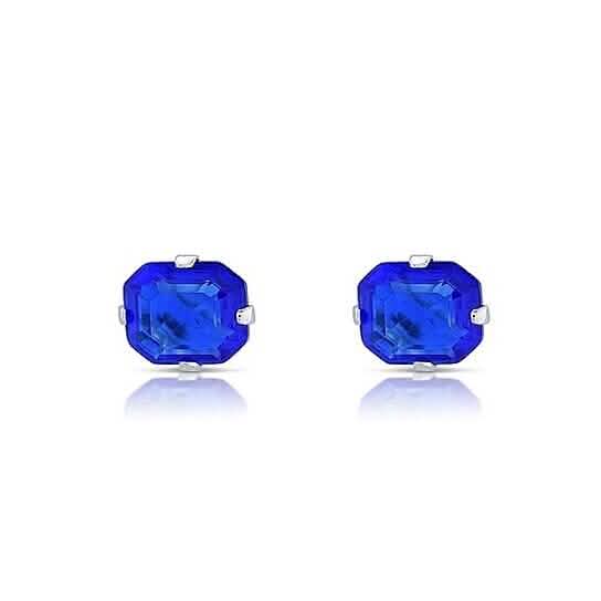 1.3 Carat Cz Asscher-Cut Sterling Silver Stud Earrings - A-1 Thread Vault