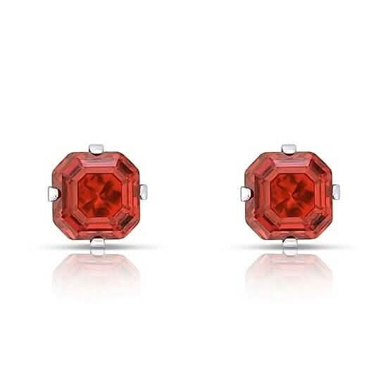1.3 Carat Cz Asscher-Cut Sterling Silver Stud Earrings - A-1 Thread Vault