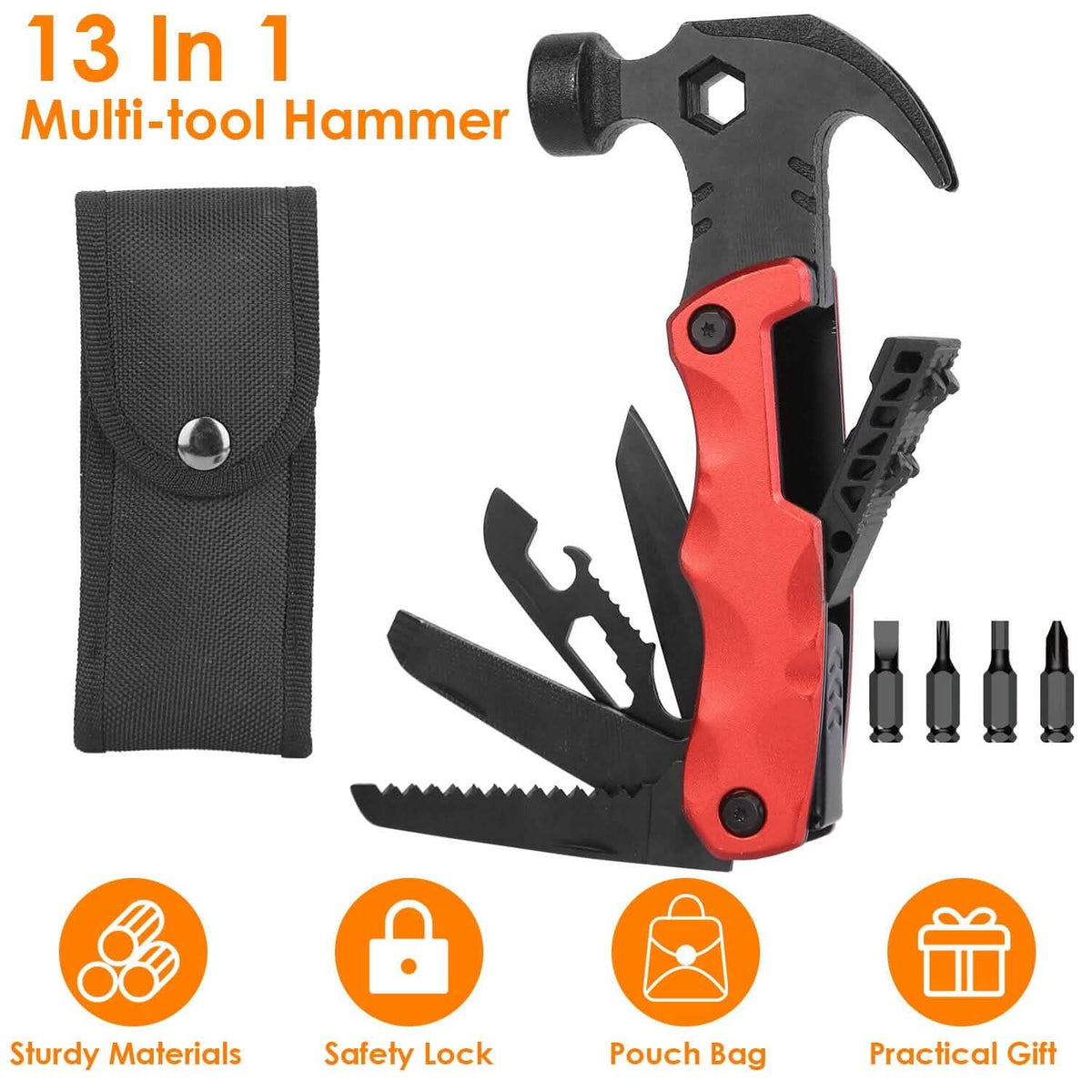 13-in-1 Multi-tool Hammer Camping Survival Tool - A-1 Thread Vault
