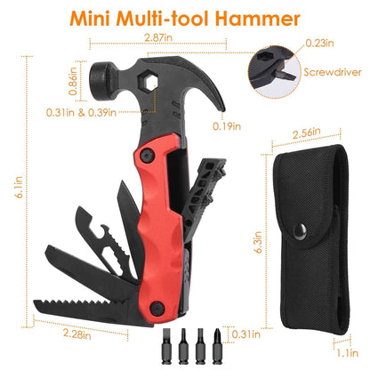 13-in-1 Multi-tool Hammer Camping Survival Tool - A-1 Thread Vault