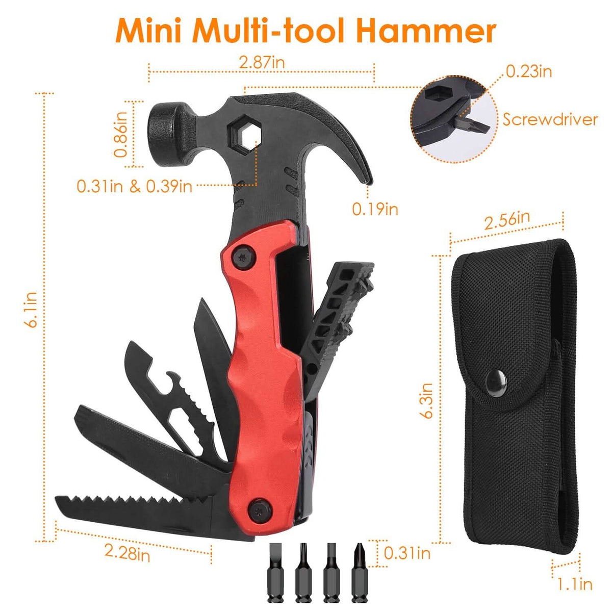 13-in-1 Multi-tool Hammer Camping Survival Tool - A-1 Thread Vault