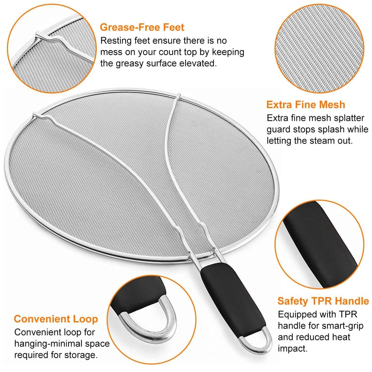 13-Inch Stainless Steel Grease Splatter Screen - A-1 Thread Vault