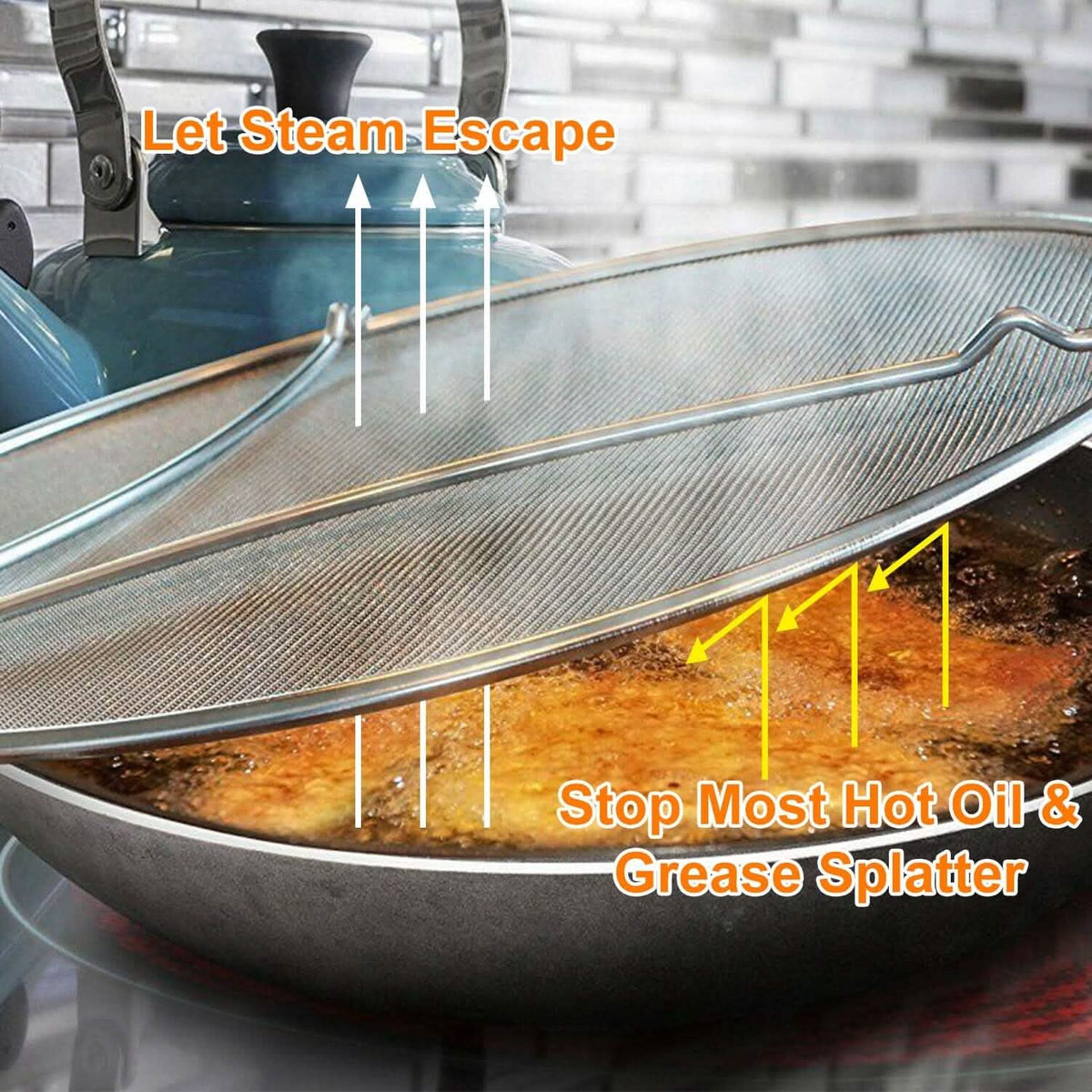13-Inch Stainless Steel Grease Splatter Screen - A-1 Thread Vault