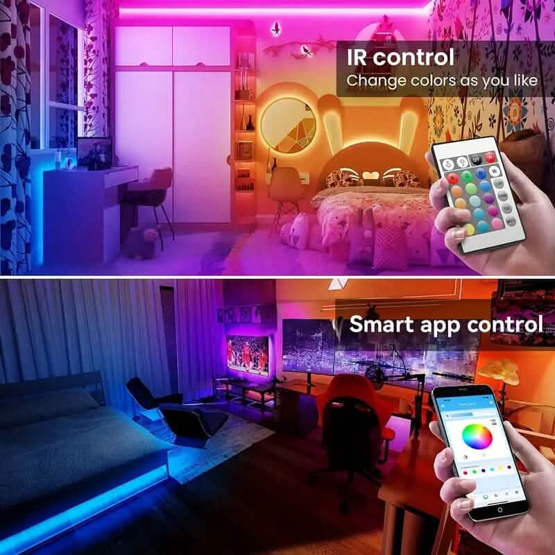 130 Ft. RGB 24V Led Strip Lights with App Controlled Remote - A-1 Thread Vault