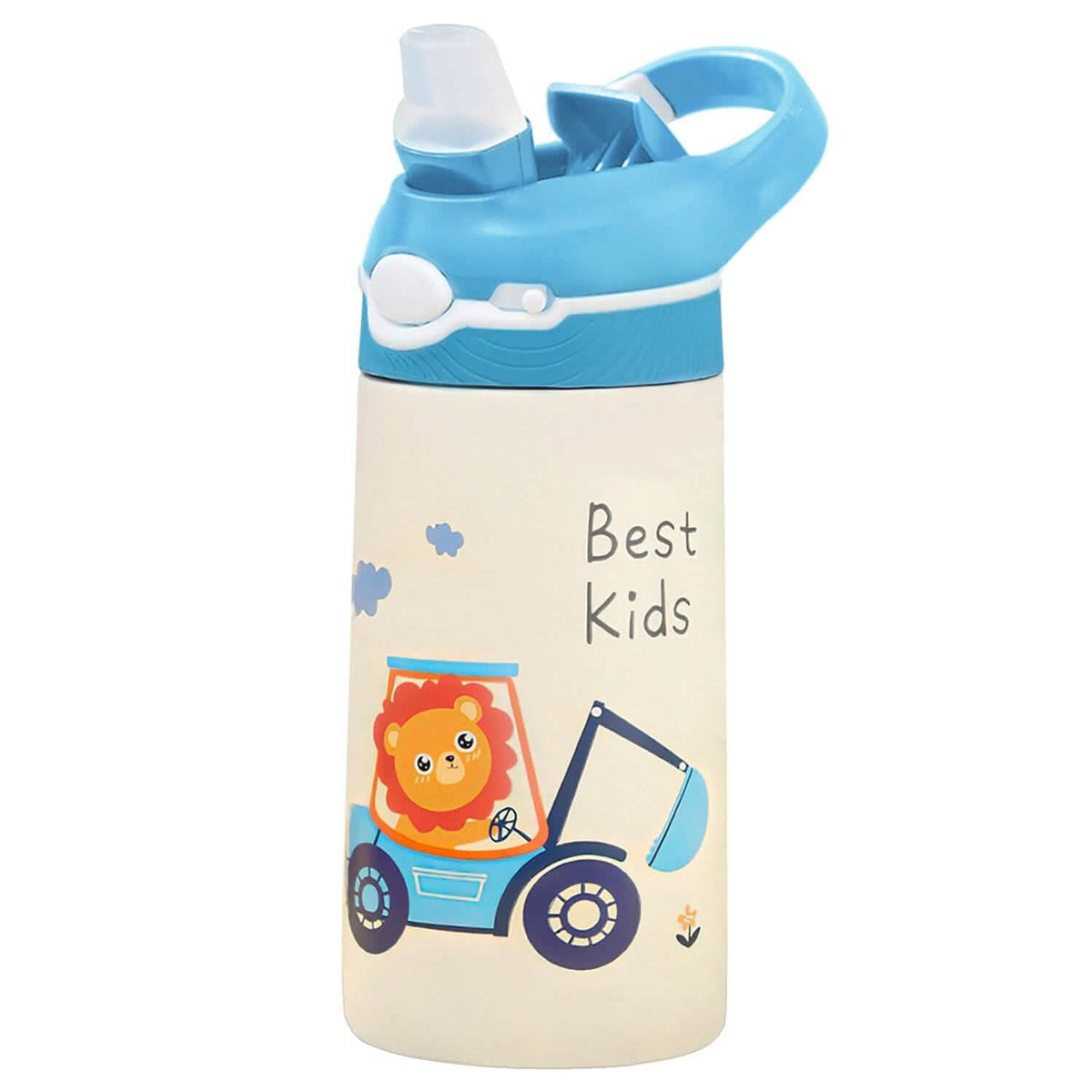13.50oz. Insulated Stainless Steel Water Bottle Leak-proof with Straw Push Button Lock Switch - A-1 Thread Vault