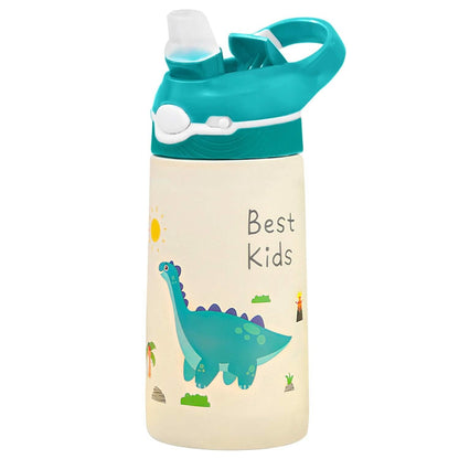 13.50oz. Insulated Stainless Steel Water Bottle Leak-proof with Straw Push Button Lock Switch - A-1 Thread Vault
