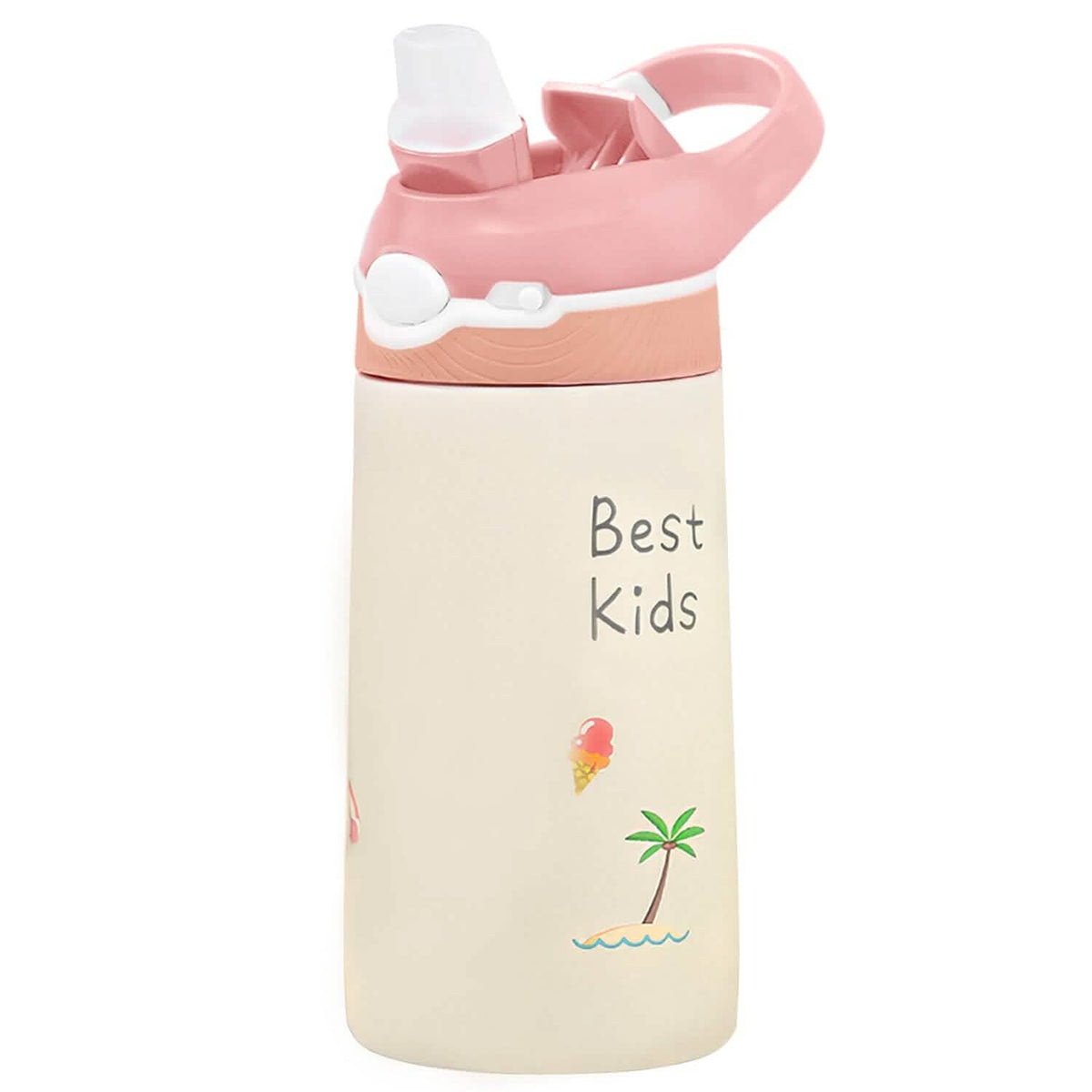13.50oz. Insulated Stainless Steel Water Bottle Leak-proof with Straw Push Button Lock Switch - A-1 Thread Vault
