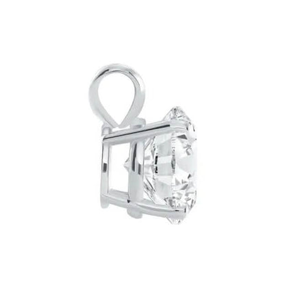 1/4 - 2 Ct T.W. Natural Diamond Solitaire Pendant in 14K White or Yellow Gold - A-1 Thread Vault