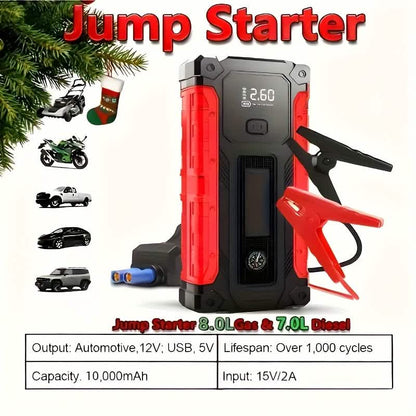 Portable 12V Car Jump Starter, Battery Charger, Air Pump (LED Display) - A-1 Thread Vault
