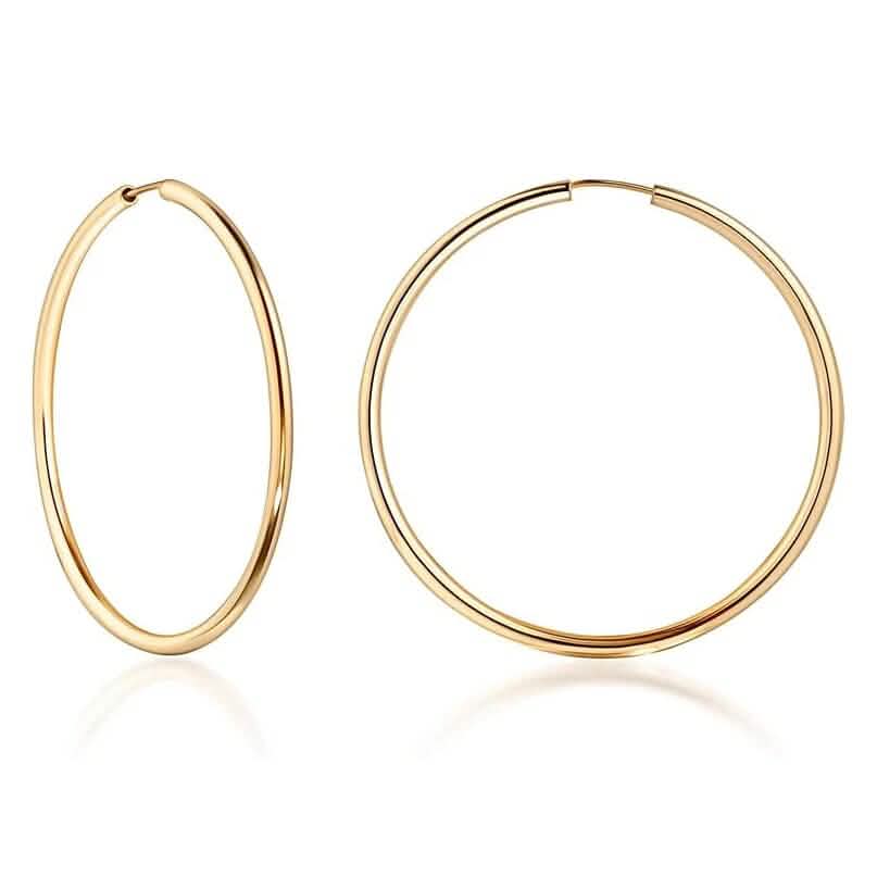 14K Gold 2mm Endless Hoop Earrings - A-1 Thread Vault