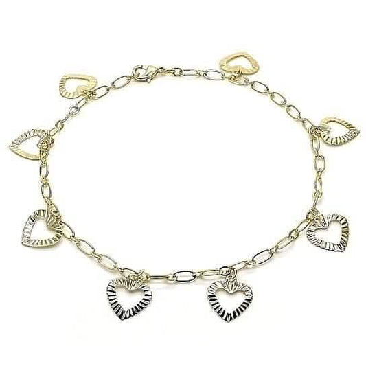 14k Gold Fill Heart Anklet - A-1 Thread Vault