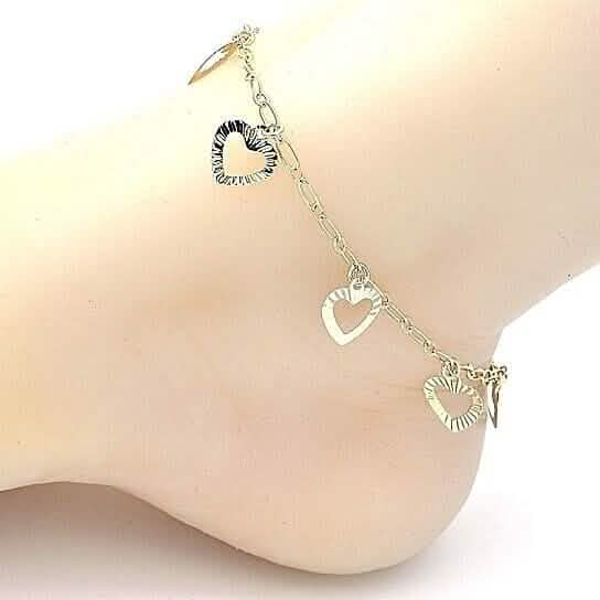 14k Gold Fill Heart Anklet - A-1 Thread Vault