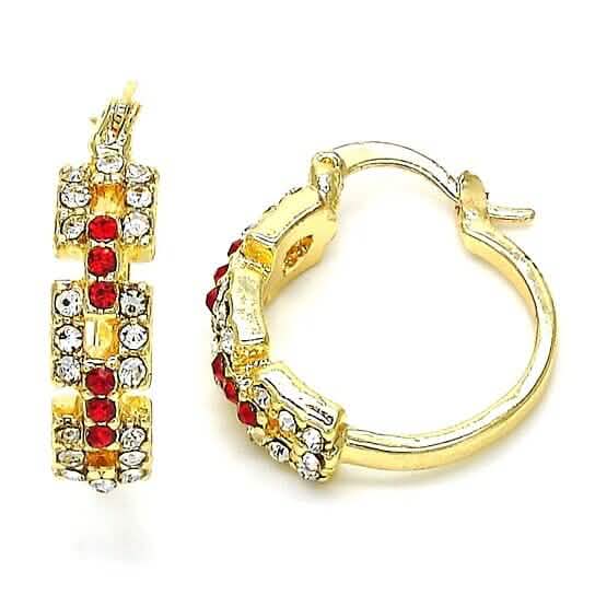 14k Gold Filled Garnet Unique Shape Earrings - A-1 Thread Vault