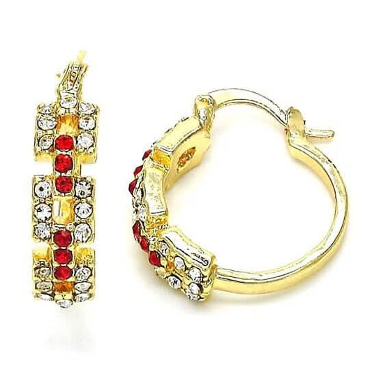 14k Gold Filled Garnet Unique Shape Earrings - A-1 Thread Vault
