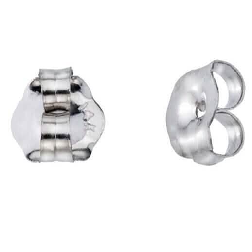 14K Solid White Gold Earring Backs Medium - A-1 Thread Vault