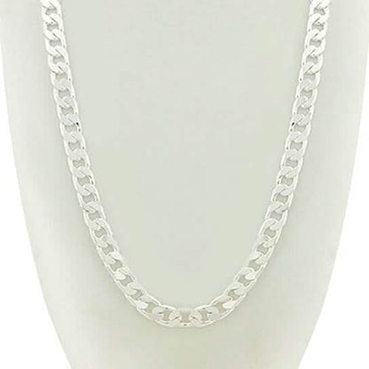 14k White Gold Filled Cuban Link Chain 24" - A-1 Thread Vault