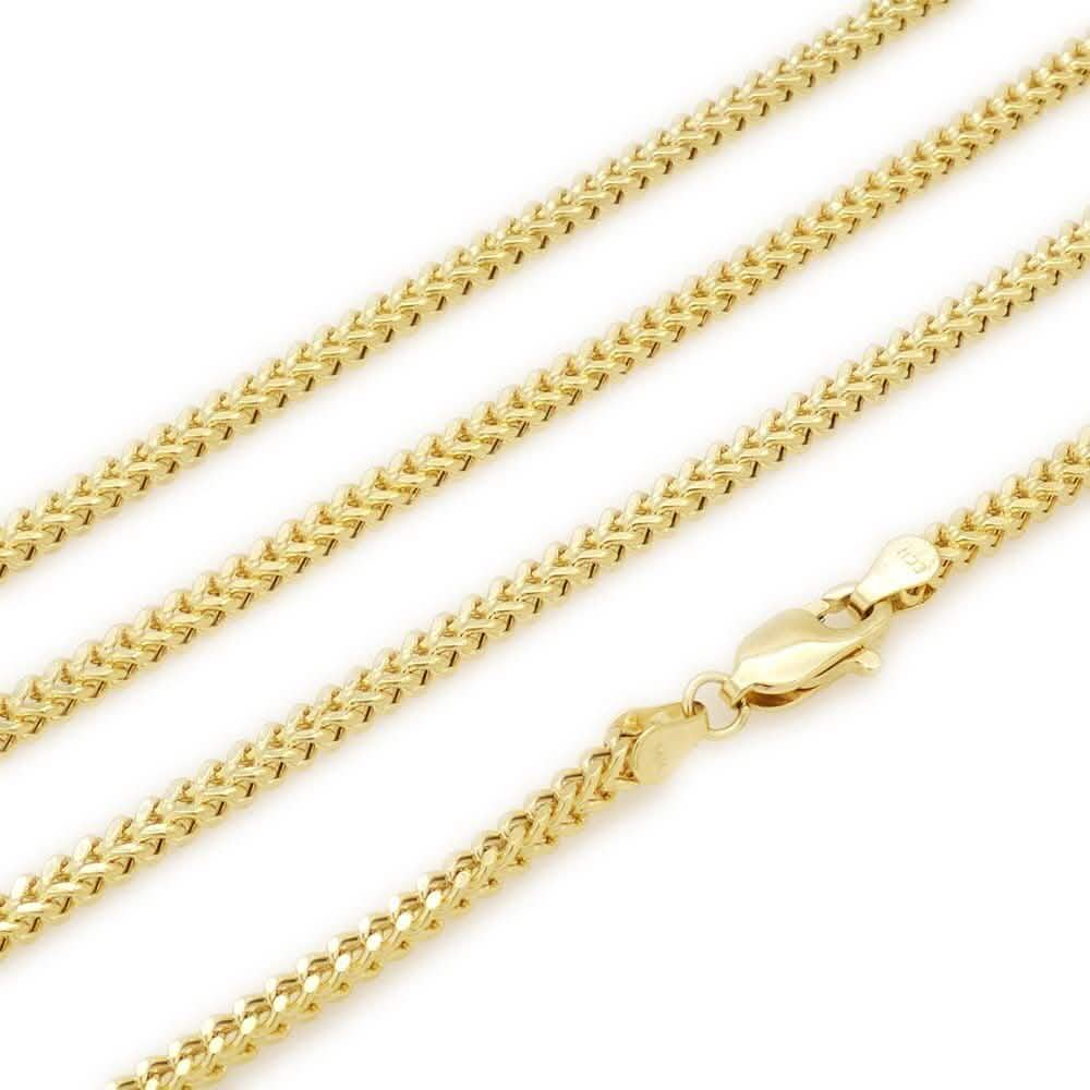 14K Yellow Gold 2mm Franco Chain Necklace - A-1 Thread Vault